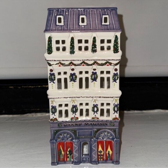NWT ANTHROPOLOGIE SET OF FOUR Ceramic Holiday Houses Complete Set - Picture 13 of 16